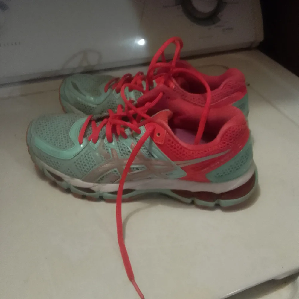 ASICS Women's‎ Athletic Shoes - Teal and Pink